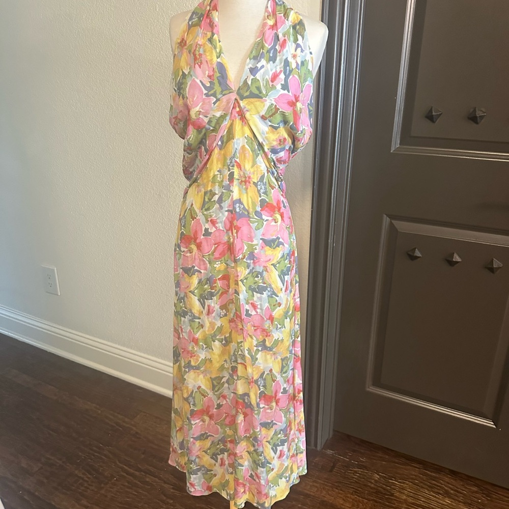 LucyParis Floral Halter Sundress-Size M